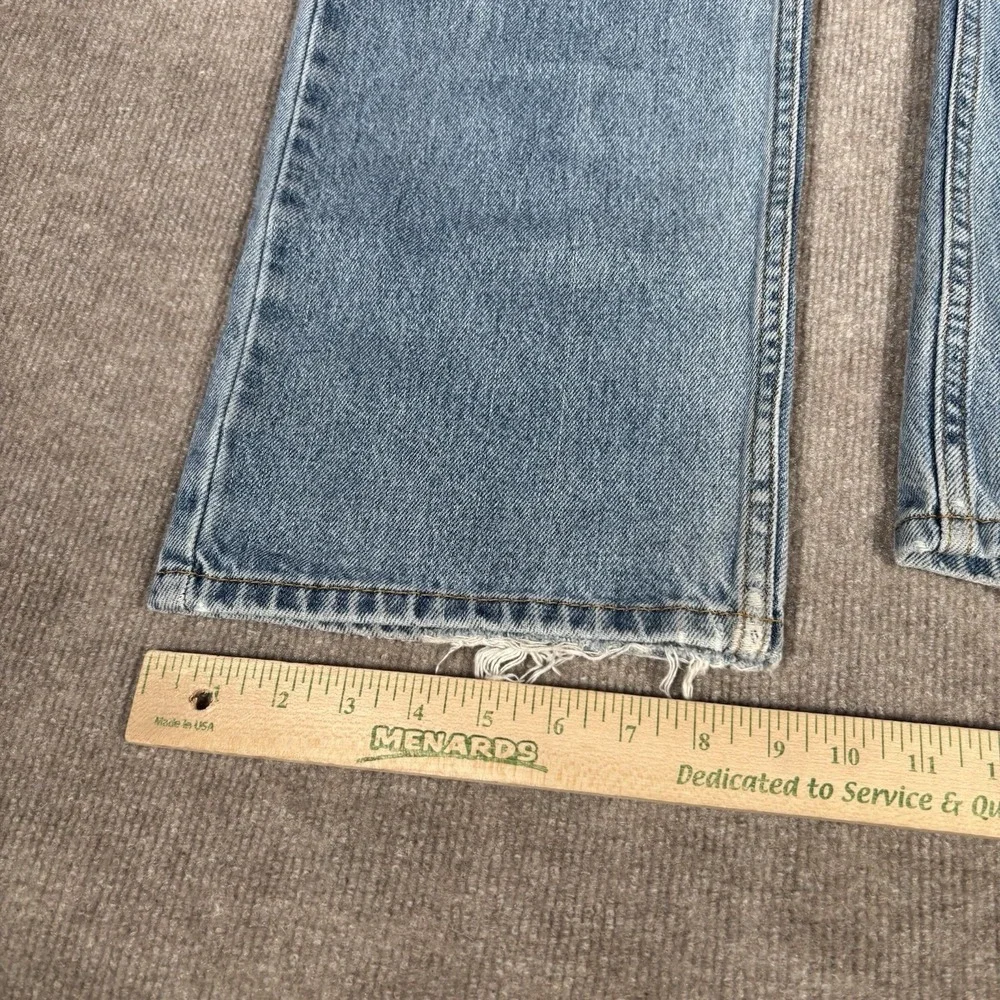 Levis 505 Jeans Mens 38x32‎ Regular Fit Straight Leg Light Wash Blue Denim Y2K